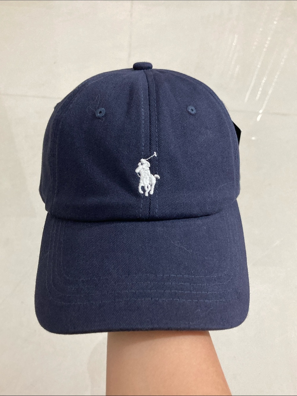 Polo by Ralph Lauren Navy Cap with White Pony Logo